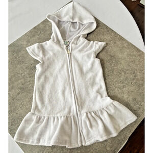 Blanks Boutique White Terry Cloth Swim Cover Up Cap Sleeve 18 months